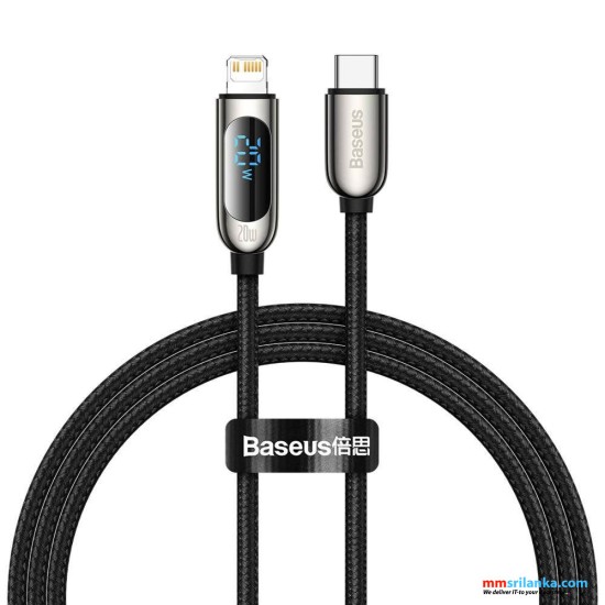 Baseus Display Fast Charging Data Cable Type-C to IP 20W 1m  Black (Digital Display)